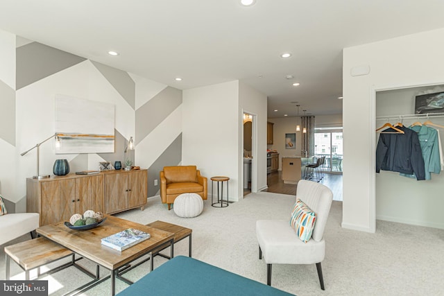 view of carpeted living room