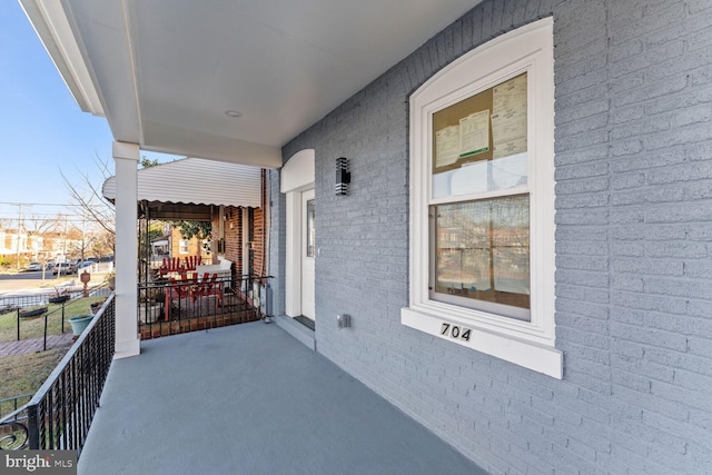 balcony with covered porch