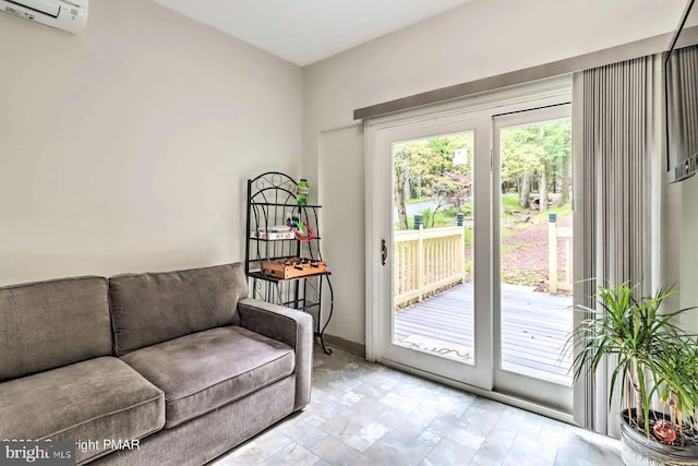 doorway with a wall unit AC