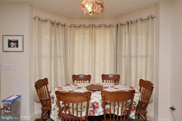 view of dining area