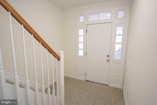 foyer with a healthy amount of sunlight