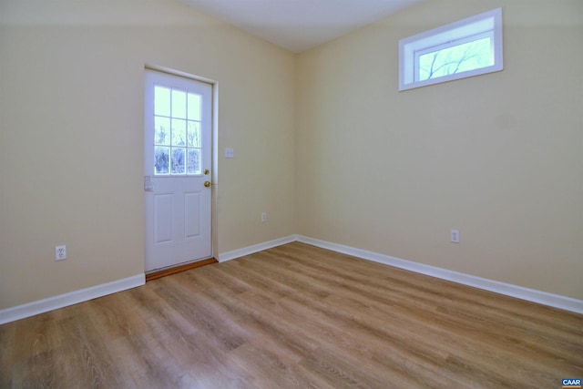 interior space featuring light wood-type flooring and a wealth of natural light