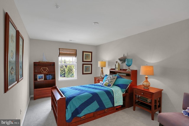 bedroom with carpet