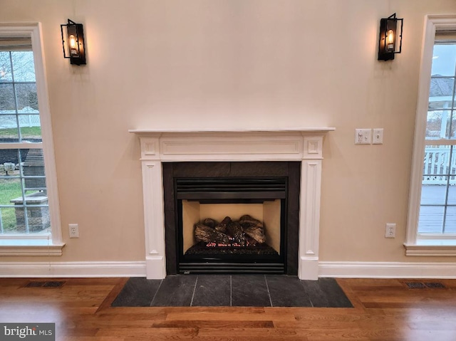 room details with wood-type flooring