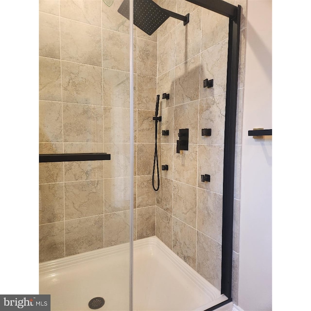 bathroom with walk in shower