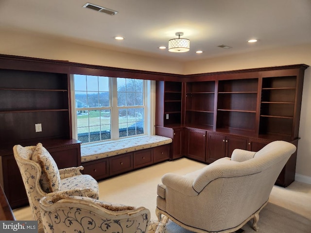 view of carpeted living room