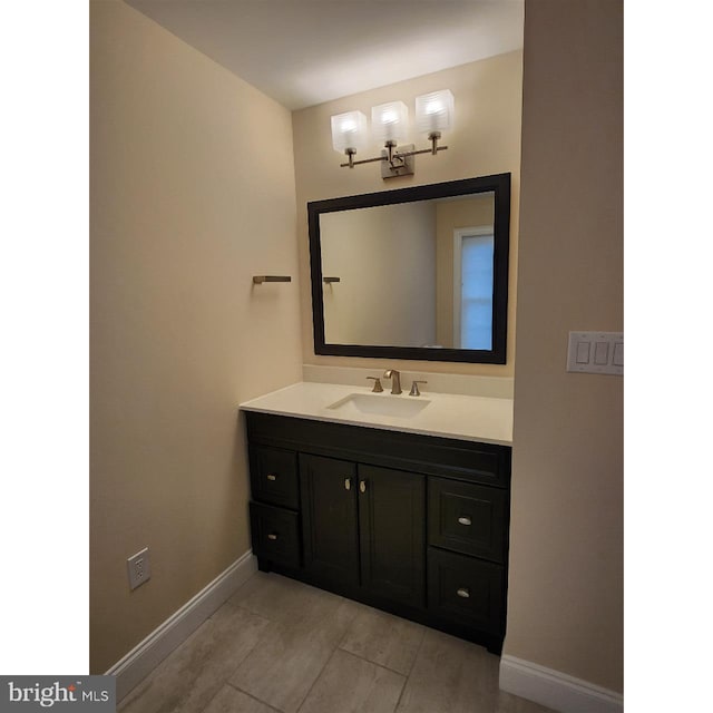 bathroom featuring vanity and tile patterned floors