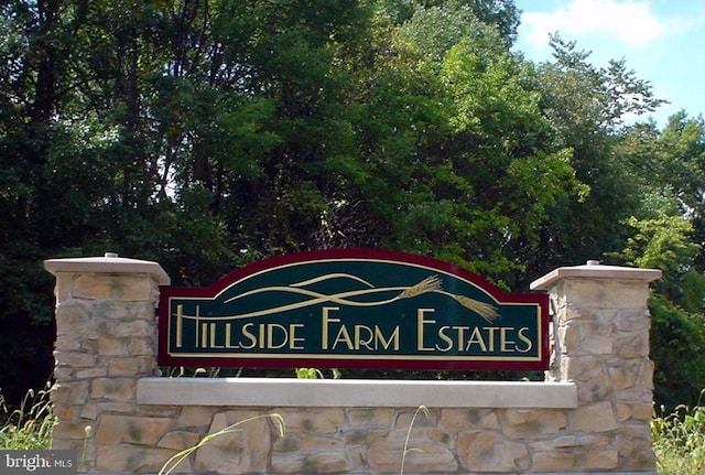 view of community sign