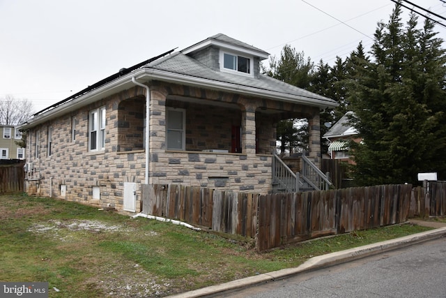 bungalow with covered porch