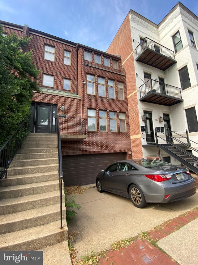 view of property with a garage