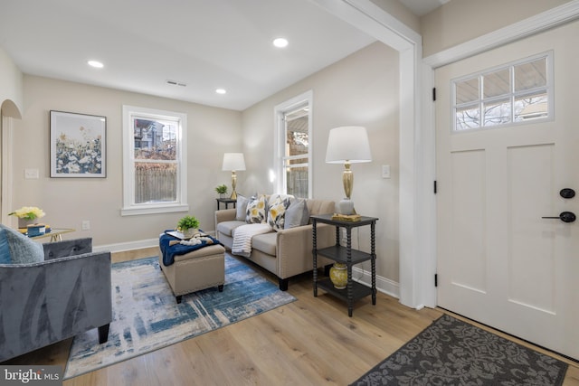 foyer featuring hardwood / wood-style floors