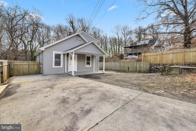 view of front of home with a porch