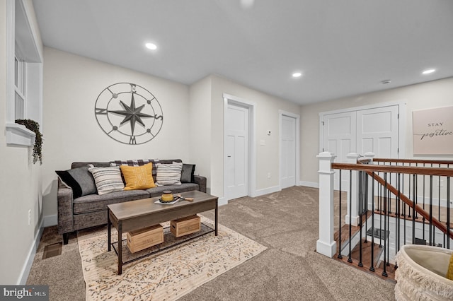 view of carpeted living room