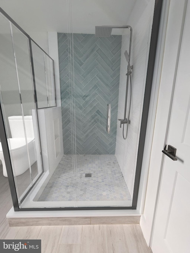 bathroom with walk in shower