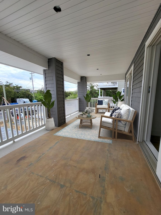 view of patio with an outdoor hangout area