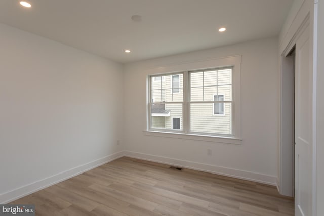 unfurnished bedroom featuring light hardwood / wood-style floors