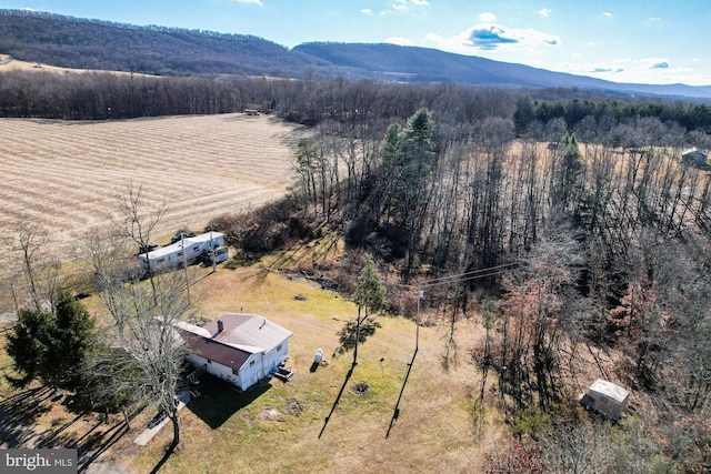 aerial view featuring a mountain view