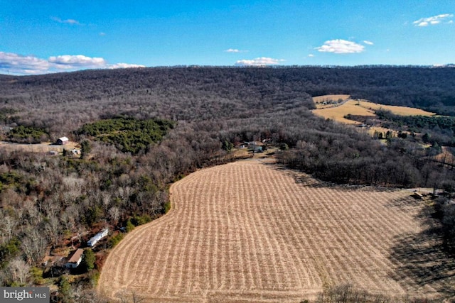 aerial view featuring a rural view