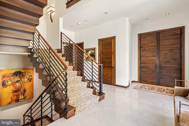 view of tiled entrance foyer