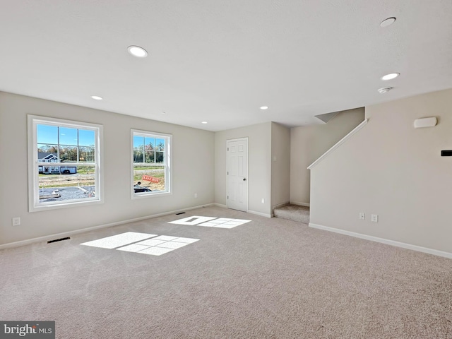 interior space with carpet flooring