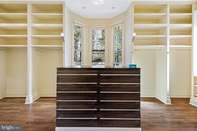 10111 Iron Gate Rd, Potomac, MD 20854 - walk in closet featuring dark hardwood / wood-style flooring