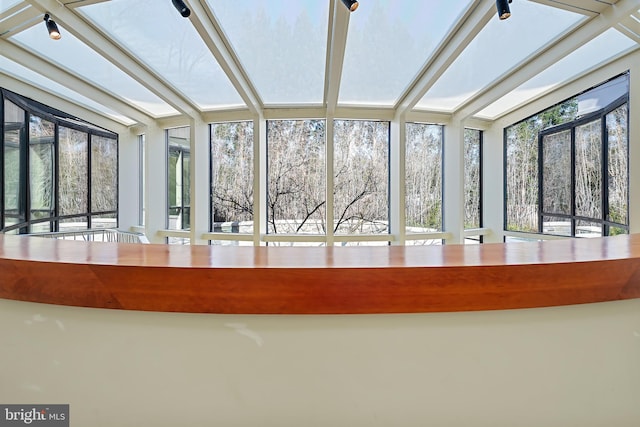 10111 Iron Gate Rd, Potomac, MD 20854 - unfurnished sunroom featuring a skylight