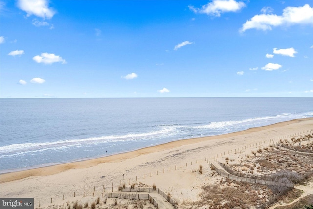 water view with a view of the beach