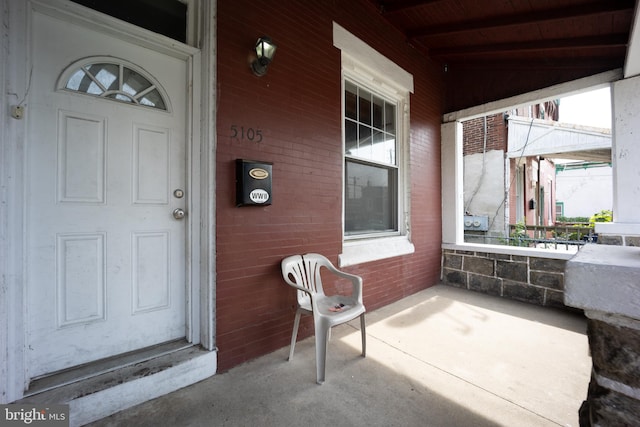 view of doorway to property