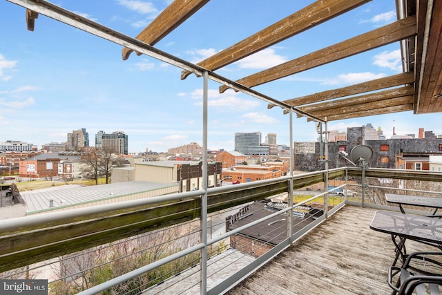 view of wooden terrace