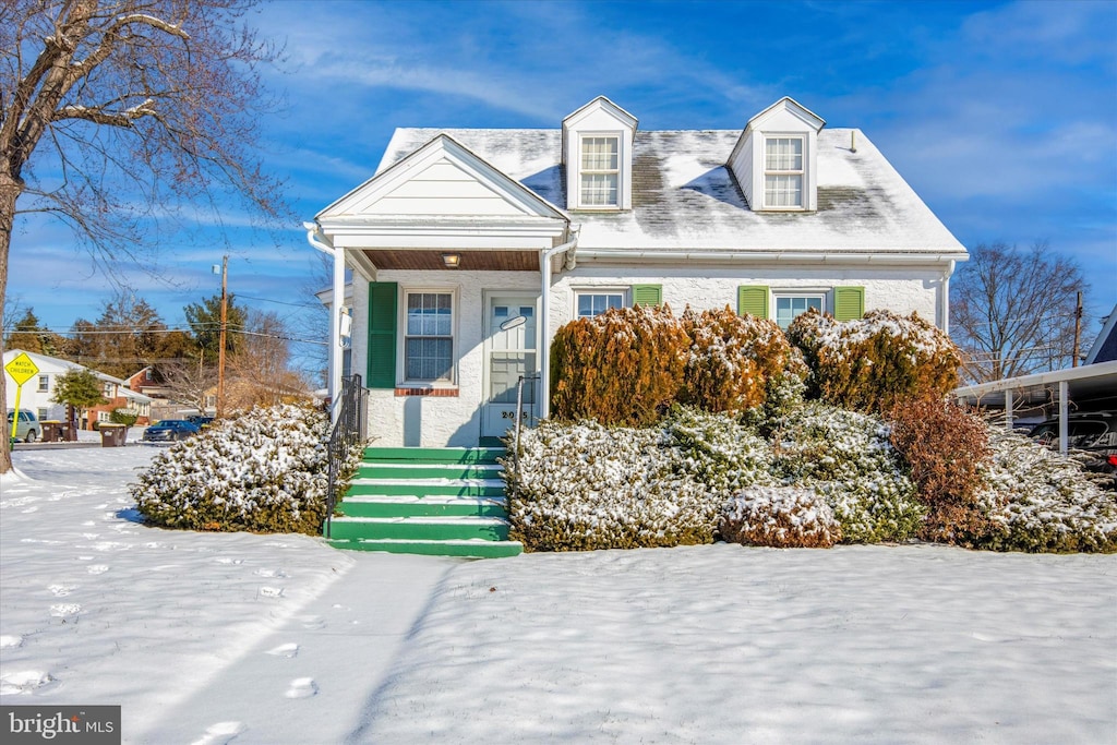 view of cape cod-style house