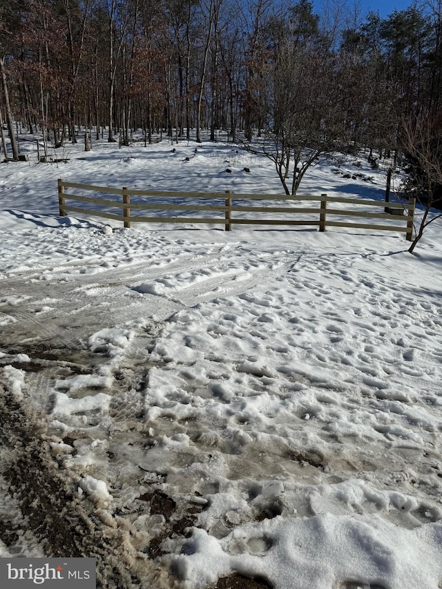 view of snowy yard