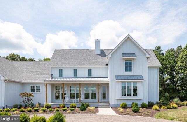 exterior space with covered porch