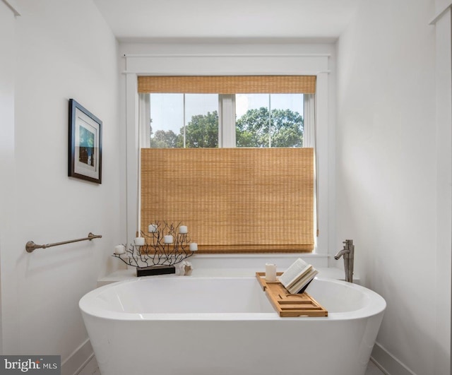 bathroom featuring a bathing tub