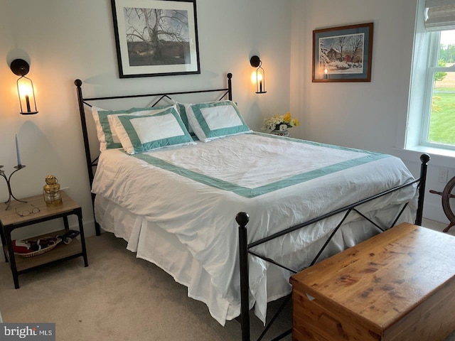 bedroom featuring carpet and multiple windows