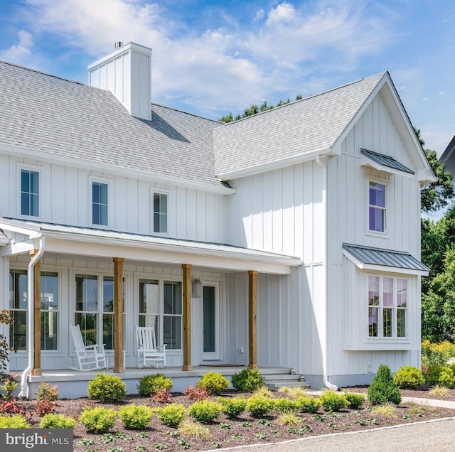 exterior space featuring covered porch