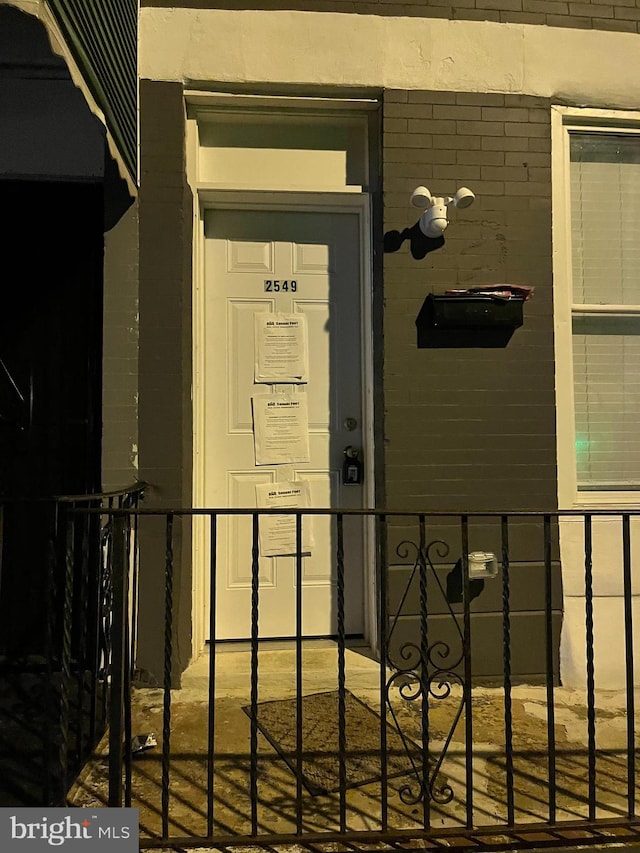 view of doorway to property