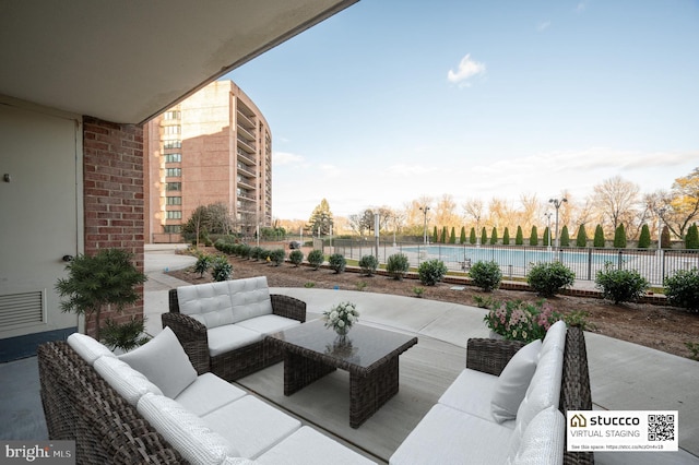 view of patio / terrace with an outdoor hangout area