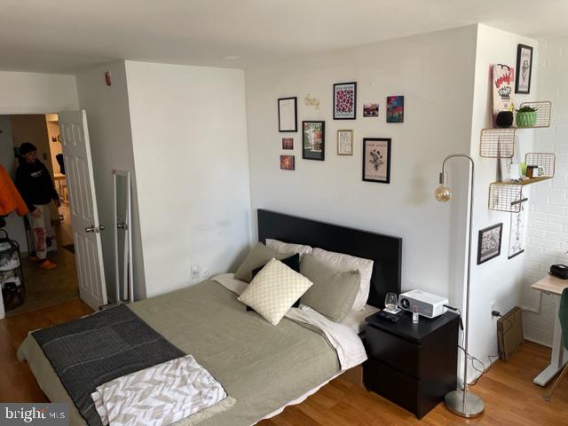 bedroom featuring light hardwood / wood-style flooring