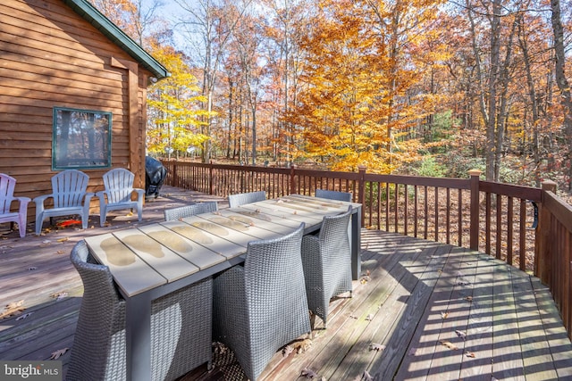 view of wooden deck