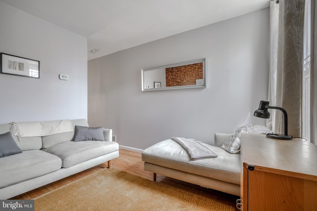 living room featuring wood-type flooring