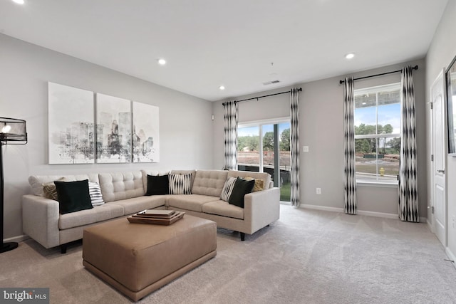 view of carpeted living room