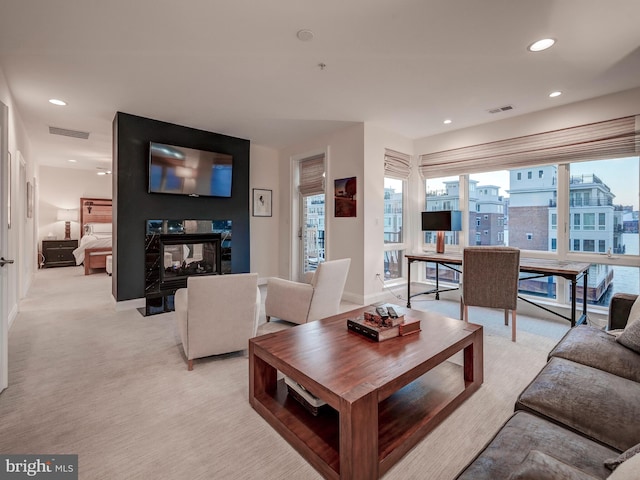 view of carpeted living room