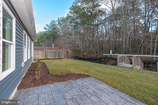 view of yard with a patio area