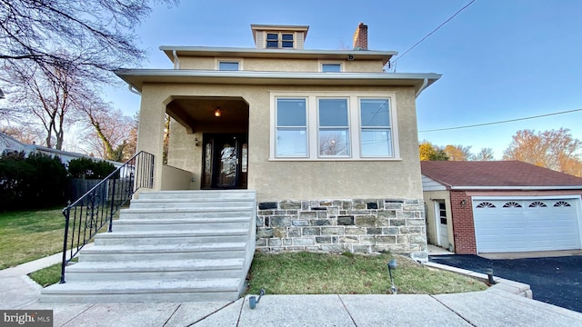 view of front of home featuring a garage