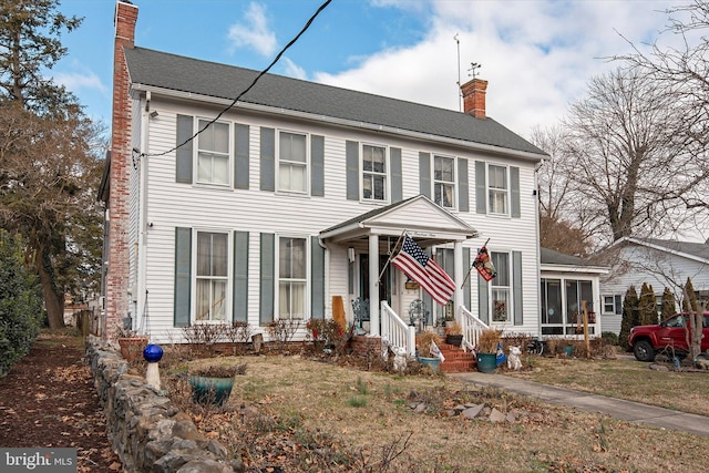 view of colonial-style house