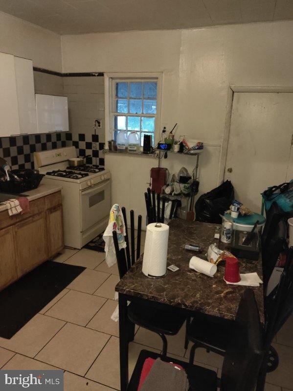 view of tiled dining room