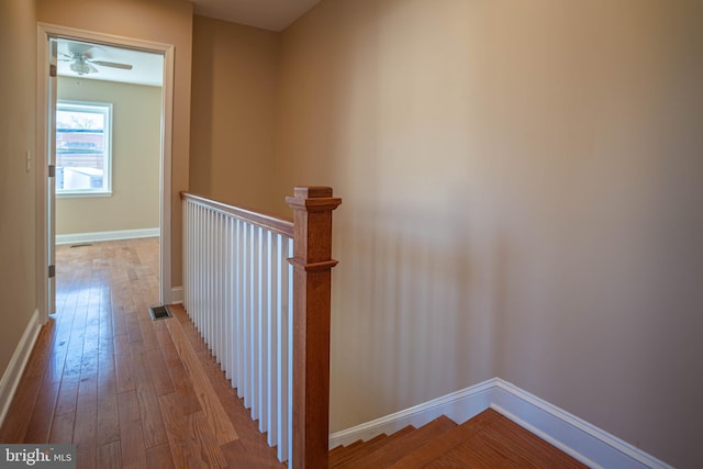 hallway featuring light hardwood / wood-style floors