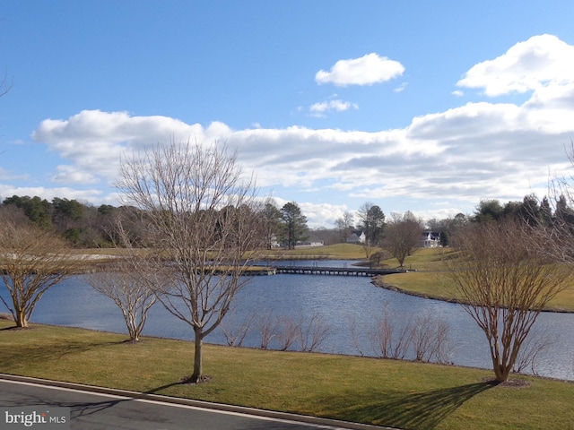 view of property view of water