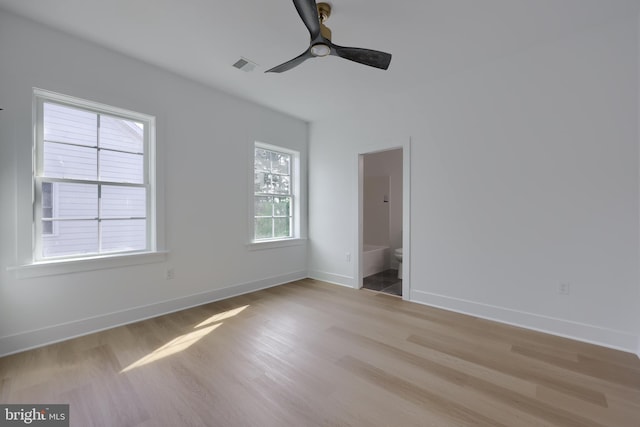 5824 Wild Lilac Dr, Lot East Petersburg, PA 17520 - spare room with light wood finished floors, baseboards, visible vents, and a ceiling fan