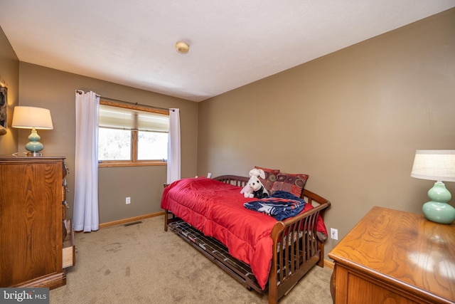 view of carpeted bedroom